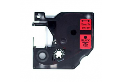 Dymo 45017, S0720570, 12mm x 7m fekete nyomtatás / piros alapon, kompatibilis szalag 