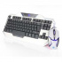 E-blue Auroza, billentyűzet és optikai gamer egér szett, US, gamer, vezetékes (USB), fehér