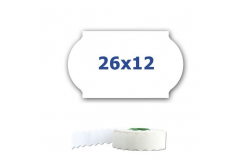Árcímkék fogók címkézéséhez, 26mm x 12mm, 900db, fehér