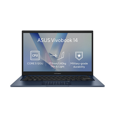 ASUS Vivobook 14/X1404VA-EB2277WZ/5-120U/14"/FHD/8GB/512GB/Intel int/W11H/Kék/2R