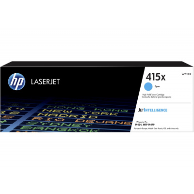 HP 415X W2031X cián (cyan) eredeti toner