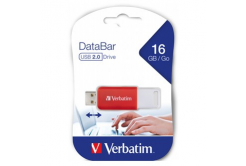 Verbatim 49453 DataBar, USB-meghajtó, USB 2.0, 16GB, piros