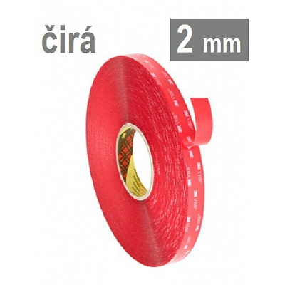 3M VHB™ 4918-F, tl. 2 mm; transparentní oboustranně velmi silně lepicí akrylová páska 25 mm x 16,5 m