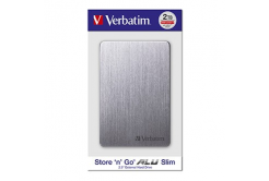 Verbatim 53665 Store 'N' Go ALU Slim, Külső merevlemez, 2.5", USB 3.0, 2TB, űrgyszürke