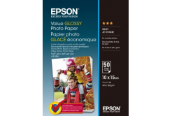 Epson C13S400038 Value Glossy Photo Paper, fehér fényes fotópapírok, 10x15cm, 183 g/m2, 50 db, C13S400038