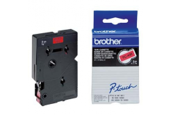 Brother TC-491, 9mm x 7,7m, fekete nyomtatás / piros alapon, eredeti szalag