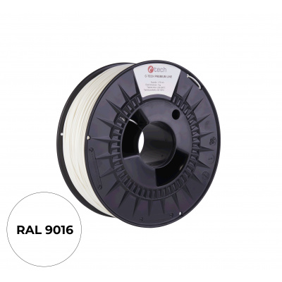 C-Tech 3DF-P-TPU90A-1.75-9003 3D filament, PREMIUM LINE, TPU 90A, flexibilis, RAL9003 1,75mm, 1000g, Jelzőfehér (Traffic white)