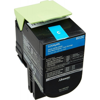 Lexmark 80C20C0 cián (cyan) eredeti toner