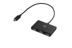 HP USB-C többportos elosztó 3 portos, Z6A00AA, fekete, kábelhossz 30 cm, 2x USB Type-A, 1x USB 2.0 Type-A