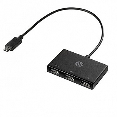 HP USB-C többportos elosztó 3 portos, Z6A00AA, fekete, kábelhossz 30 cm, 2x USB Type-A, 1x USB 2.0 Type-A
