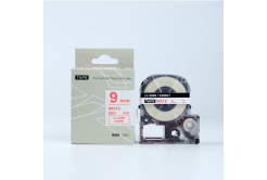 Epson LK-SS9RW, 9mm x 9m, piros nyomtatás / fehér alapon, utángyártott szalag