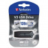Verbatim 49189 Store N Go V3, USB-meghajtó, USB A 3.0, 128GB, kihúzható csatlakozóval, fekete