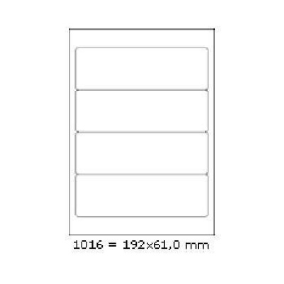 Öntapadó címkék 192 x 61 mm, 4 címkék, A4, 100 ív