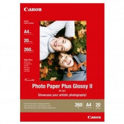 Canon 2311B019 Photo Paper Plus Glossy, fotópapírok, fényes, fehér, A4, 260,275 g/m2, 20 db, PP-201 A4, in