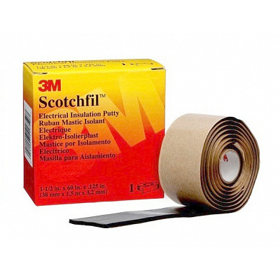 3M Scotchfil elektromos szigetelő tömítőszalag, fekete, vastagság: 3,1 mm, 38 mm x 1,5 m