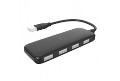 USB (2.0) hub 4-port, DHC-CT110C, fekete, Hewlett-Packard