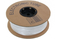 PVC ovális cső, átmérő 1,3-2,2mm, keresztmetszet 0,25-0,5mm, fehér, 100m