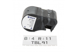 Brady M5C-1500-422 / 170859, 38.10 mm x 7.62 m, poliészter, fekete nyomtatás / fehér alapon