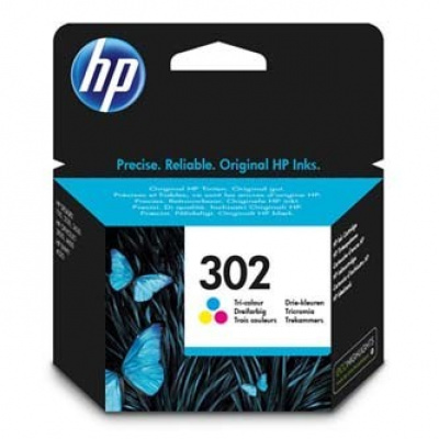 HP 302 F6U65AE színes (color) eredeti tintapatron