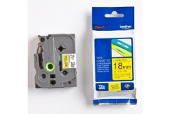 Brother TZ-641 / TZe-641, 18mm x 8m, fekete nyomtatás / sárga alapon, eredeti szalag