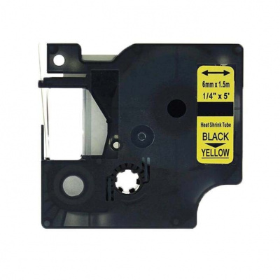 Dymo 18052, S0718270 6mm x 1, 5m fekete nyomtatás / sárga alapon, kompatibilis szalag 