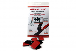 3M Dual-Lock, fekete, balení = 10 čtverečků 25 x 25 mm