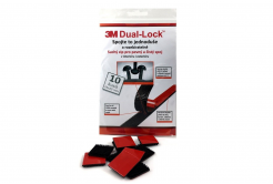 3M Dual-Lock, fekete, csomagolás = 10 négyzet 25 x 25 mm