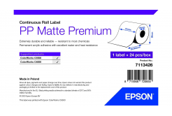 Epson 7113426 PP Matte, a ColorWorks esetében, 51mmx29m, polipropilén, fehér öntapadó címkék
