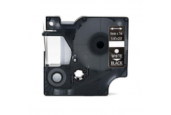Dymo 43621, 6mm x 7m, fehér nyomtatás / fekete alapon, utángyártott szalag