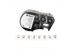 Brady M4-7-422 / 170735, 12.70 mm x 12.70 mm, Polyester, fekete nyomtatás / fehér alapon