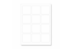 Öntapadó címkék 60 x 60 mm, 12 címkék, A4, 100 ív