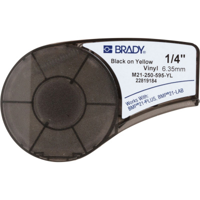 Brady M21-250-595-YL / 139745, vinyl szalag, 6.35 mm x 6.40 m
