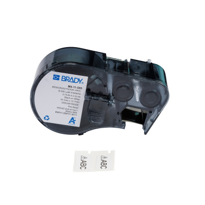 Brady M4-11-595 / 176804, 19.05 mm, Vinyl, fekete nyomtatás / fehér alapon