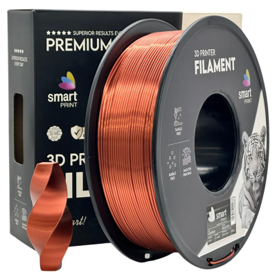 Smart Print FG-S92-E1, 3D filament, PLA Silk, 1,75mm, 1000g, Narancs (Copper)