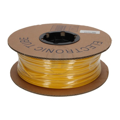 PVC ovális cső, átmérő 2,0-2,8mm, keresztmetszet 0,75-1,0mm, sárga, 100m