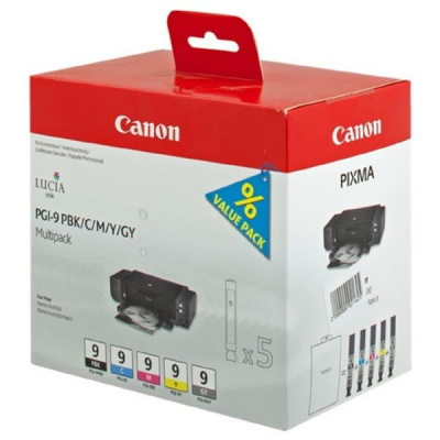 Canon PGI-9 1034B013 PBK/C/M/Y/GY multipack eredeti patronok - VÝPRODEJ