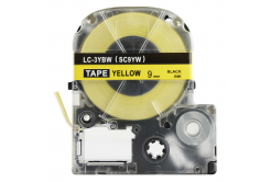 Epson LK-SC9YW, 9mm x 9m, fekete nyomtatás / sárga alapon, utángyártott szalag