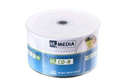 MyMedia CD-R, 69206, 50 darabos csomag, 700MB, 52x, 80 perc, 12cm, nyomtatható, Standard, széles körben nyomtatható