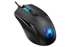 Genius Egér X-1 600 31040006400, 3200DPI, optikai, 4tl., vezetékes USB, fekete