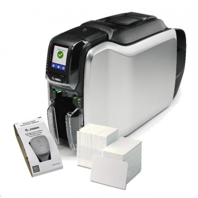 Zebra ZC300 ZC32-000CQ00EM00, 12 dots/mm (300 dpi), USB, Ethernet, display, CardStudio, kártyonyomtató