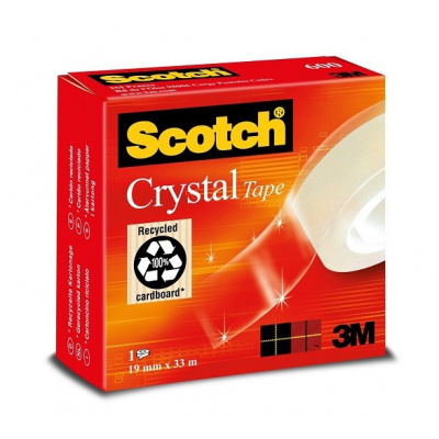 3M 600 Scotch Crystal Tape átlátszó szalag, 19 mm x 33 m