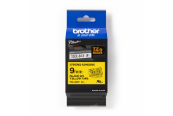 Brother TZ-S621 / TZe-S621 Pro Tape, 9mm x 8m, fekete nyomtatás/sárga alapon, eredeti szalag