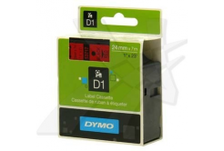 Dymo D1 53717, S0720970, 24mm x 7m fekete nyomtatás / piros alapon, eredeti szalag