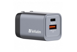 Verbatim GaN 32200, utazási hálózati töltő, USB 3.0, USB C, szürke, 35 W, cserélhető villák C,G,A
