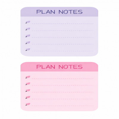 Niimbot A2A88398001, 50x75mm, 100db, feladatlista, színes önragasztó címkék