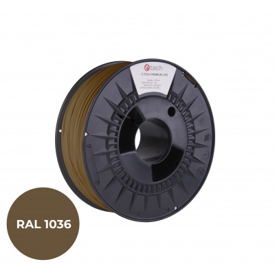 C-Tech 3DF-P-PLA1.75-1036 3D filament, PREMIUM LINE, PLA, RAL1036, 1,75mm, 1000g, Gyöngyház arany (Pearl gold)