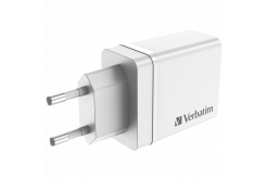 VERBATIM Univerzální adaptér nabíječka CHR-30EU2, 30W, 1x USB-C, 3x USB bílá