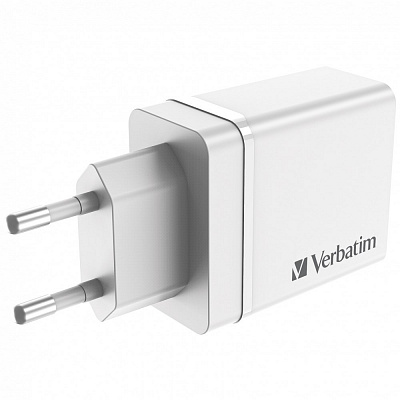 VERBATIM Univerzális adapter töltő CHR-30EU2, 30W, 1x USB-C, 3x USB fehér
