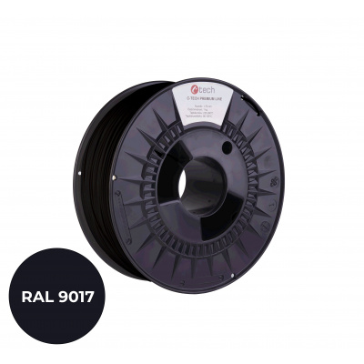 C-Tech 3DF-P-TPU90A-1.75-9017 3D filament, PREMIUM LINE, TPU 90A, flexibilis, RAL9017 1,75mm, 1000g, Jelzőfekete (Traffic black)
