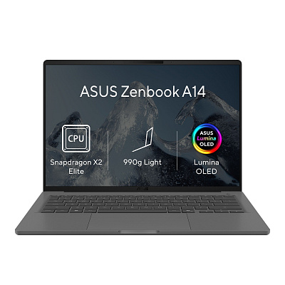 ASUS Zenbook A14/UX3407NA-OLED268WZ/SD-X2E-88-100/14"/WUXGA/32GB/512GB/Adreno/W11H/Gray/2R